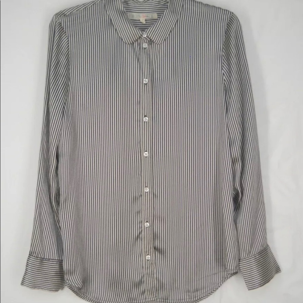Alexa Chung for Madewell button front shirt, Peter Pan collar, Medium